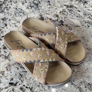 Free People Women's Embroidered Sandals